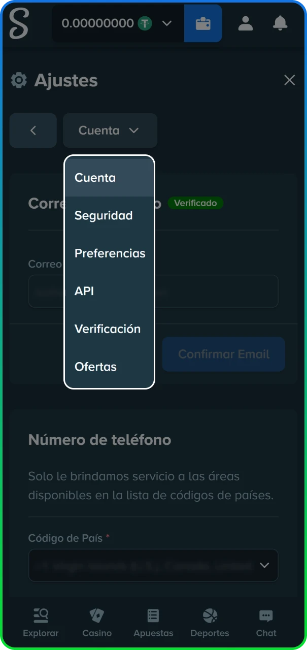 Sección de promociones y bonos disponibles dentro del sitio oficial de Stake.